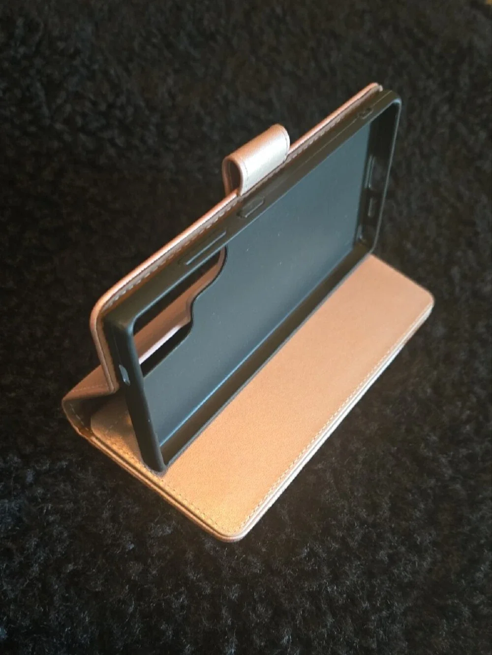 Rose Gold Wallet Phone Case with Magnetic Closure